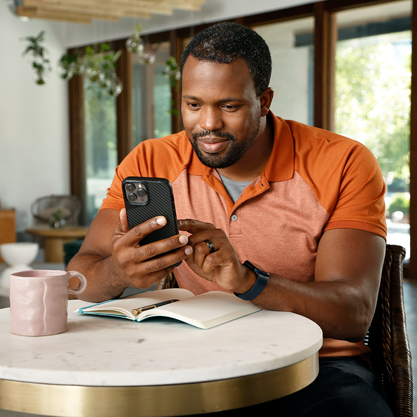 Man learns more about TruStage Payment Guard and how it helps with buy now pay later lending.